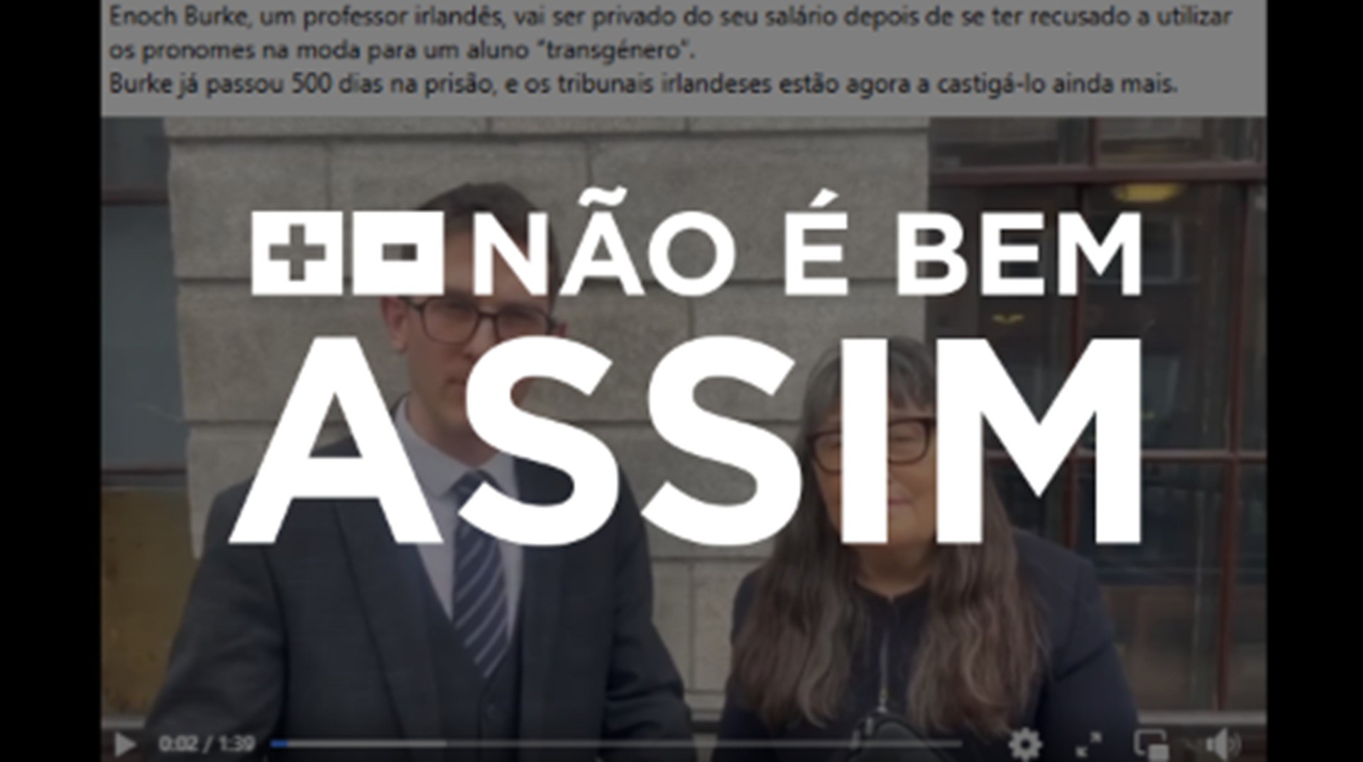 #NÃO É BEM ASSIM: Professor irlandês não perdeu salário por recusar uso de pronome neutro, mas por descumprir ordem judicial
